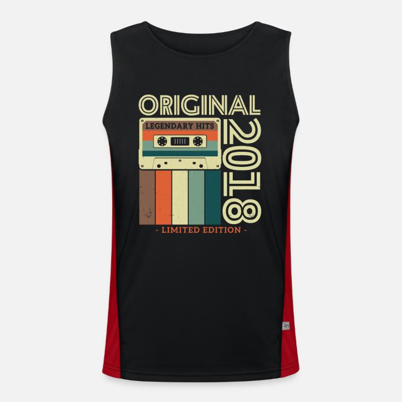 Einzigartiger 2018er Vintage Geburtstags-Schatz Funktionelles Kontrast-Tank Top für Männer 