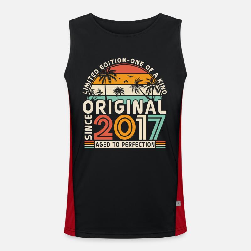 2017 Retro Geburtstag Funktionelles Kontrast-Tank Top für Männer 