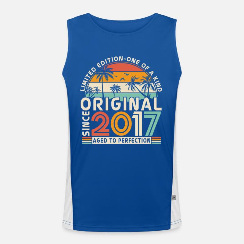 2017 Retro Geburtstag Funktionelles Kontrast-Tank Top für Männer 