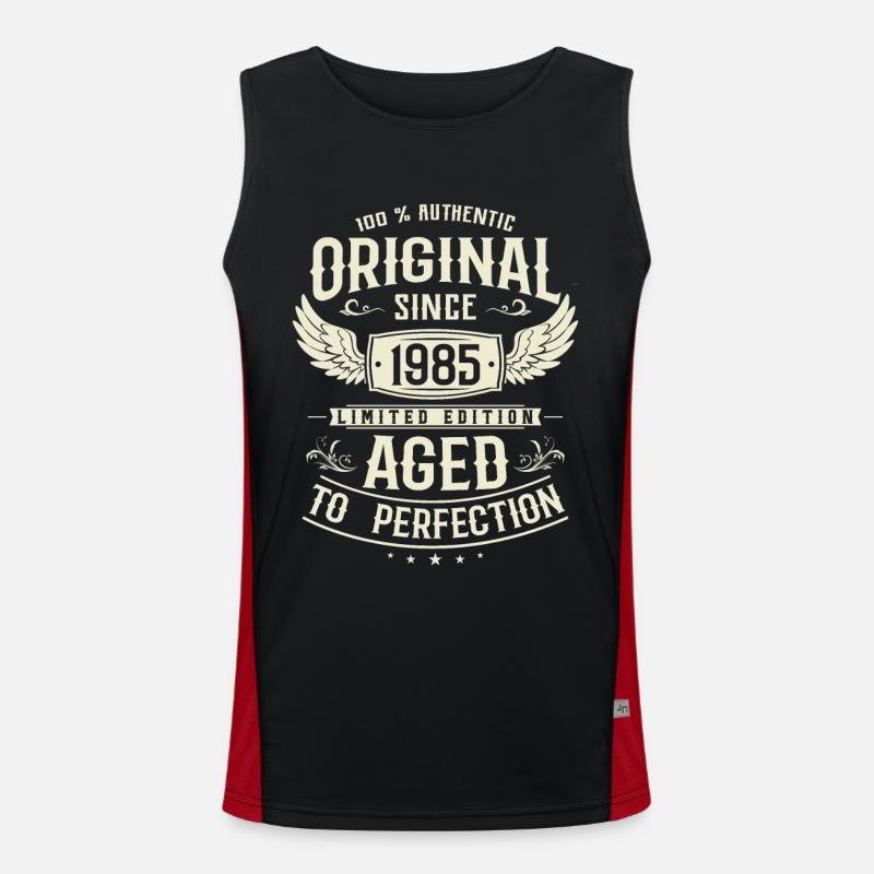 Vintage 1985 Geburtstagsgeschenk Funktionelles Kontrast-Tank Top für Männer 