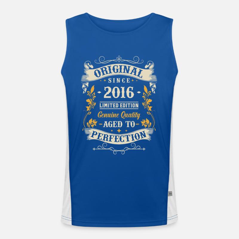 Vintage Geburtstagsgeschenk 2016 - 7 Jahre Funktionelles Kontrast-Tank Top für Männer 