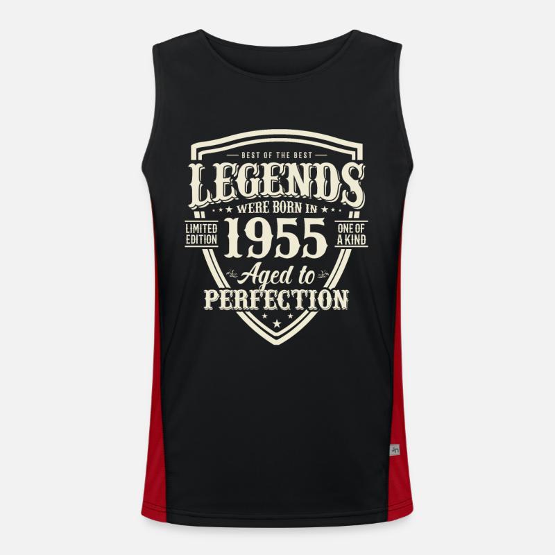 Birthday present born in 1955 68 years Men's Functional Contrast Tank Top 