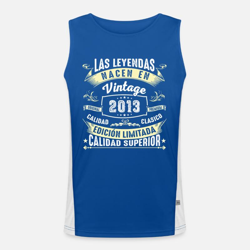 Recuerdo Vintage 10º Cumpleaños 2013 Funktionelles Kontrast-Tank Top für Männer 