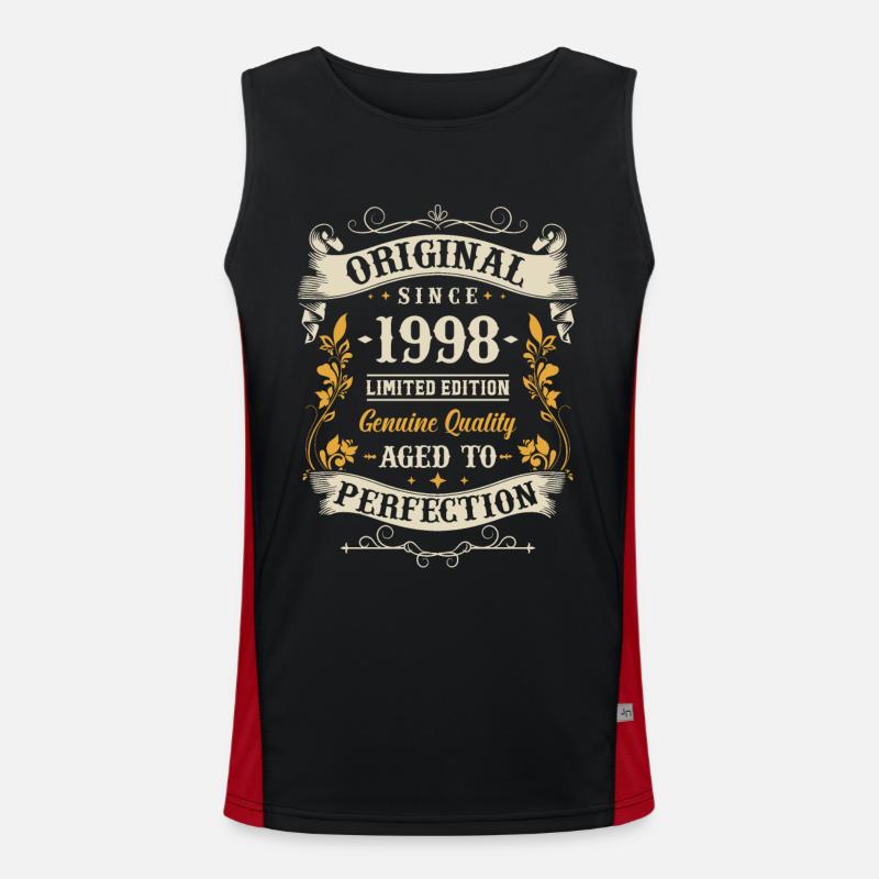 Vintage 1998 Geburtstagsgeschenk Funktionelles Kontrast-Tank Top für Männer 