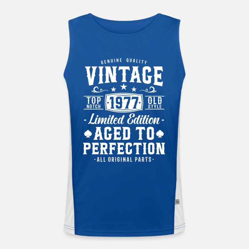 Nostalgic birthday present 1977 Men's Functional Contrast Tank Top 