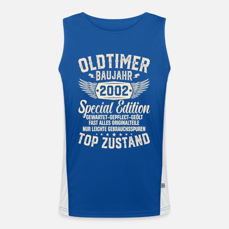 Kultiges Geburtstagsgeschenk '02er Oldtimer Funktionelles Kontrast-Tank Top für Männer 