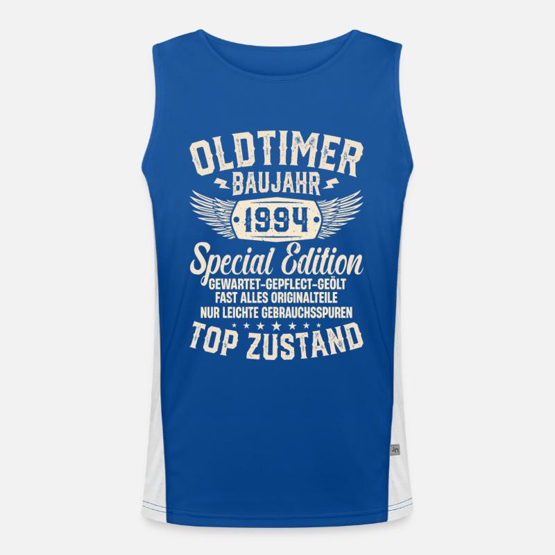 Retro Geburtstagsgeschenk '94er Oldtimer Funktionelles Kontrast-Tank Top für Männer 