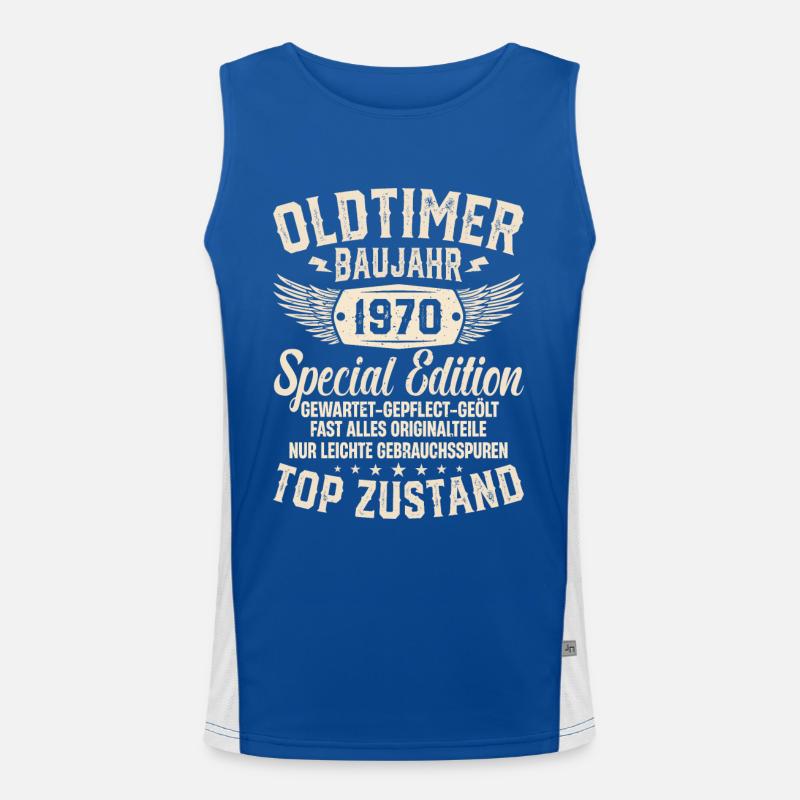 Klassisches '70er Geburtstagsgeschenk Funktionelles Kontrast-Tank Top für Männer 