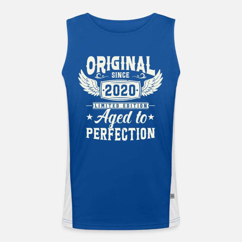 Retro 2020 3/4 Geburtstagsgeschenk Funktionelles Kontrast-Tank Top für Männer 