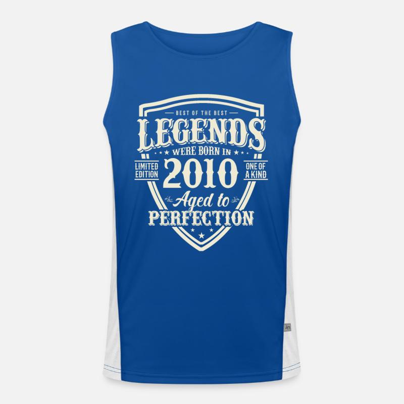 Legendäres Vintage-Geschenk 2010 Geborene Funktionelles Kontrast-Tank Top für Männer 