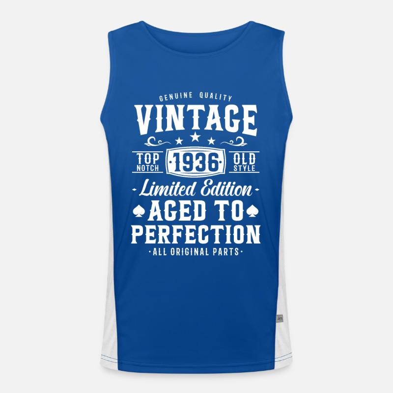 Vintage Geburtstagsgeschenk 1936 Funktionelles Kontrast-Tank Top für Männer 