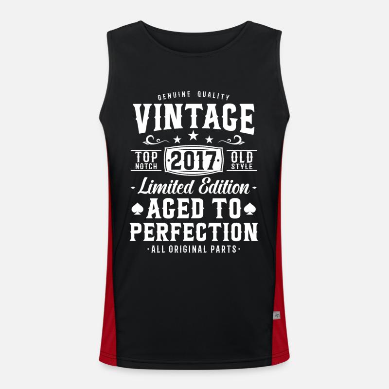 Vintage 2017 Cadeau d’anniversaire Débardeur respirant contrasté Homme 