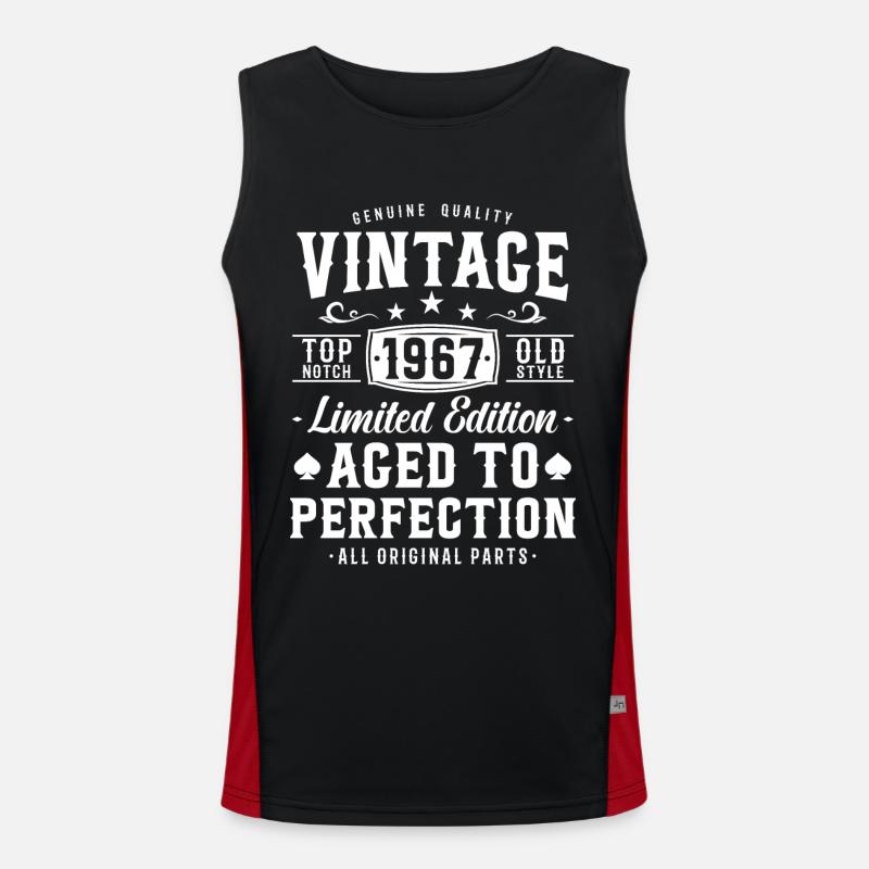 Nostalgie-Geschenk 1967 Funktionelles Kontrast-Tank Top für Männer 