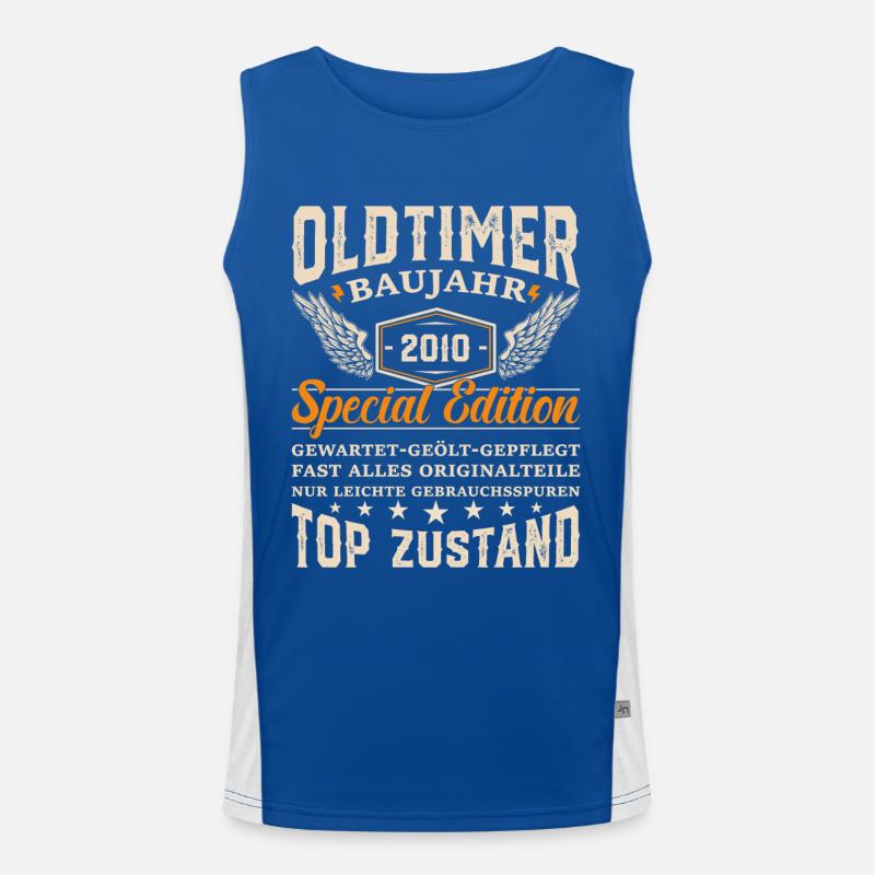 Retro Geschenkidee 2010 Funktionelles Kontrast-Tank Top für Männer 