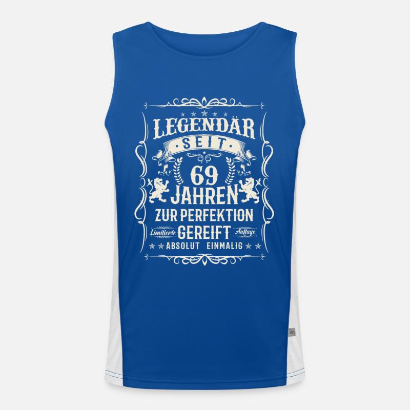69 Jahre Perfektion Funktionelles Kontrast-Tank Top für Männer 