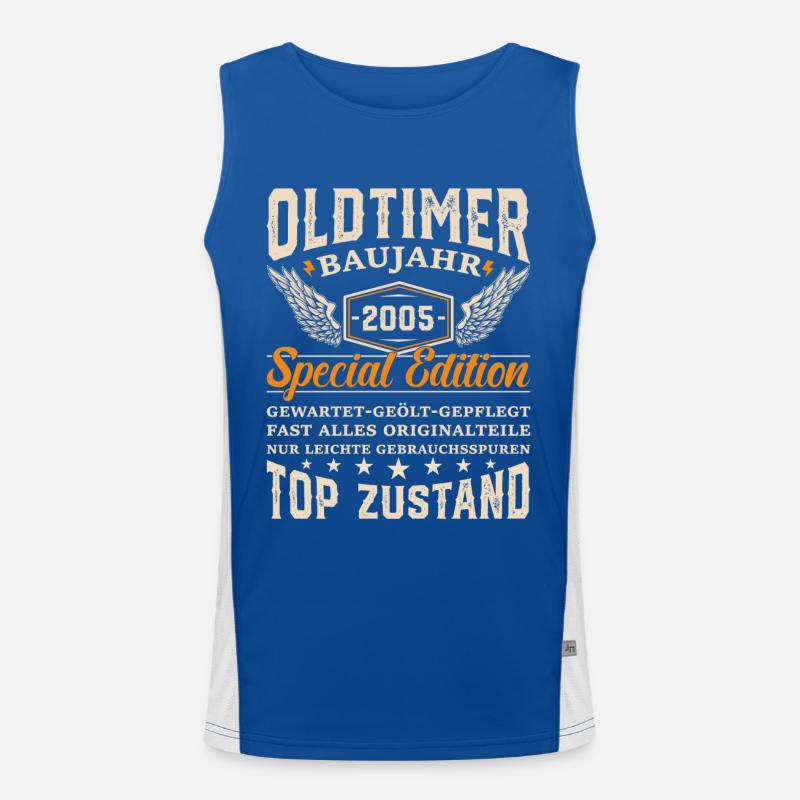 Klassischer Oldtimer Geschenk 2005 Funktionelles Kontrast-Tank Top für Männer 