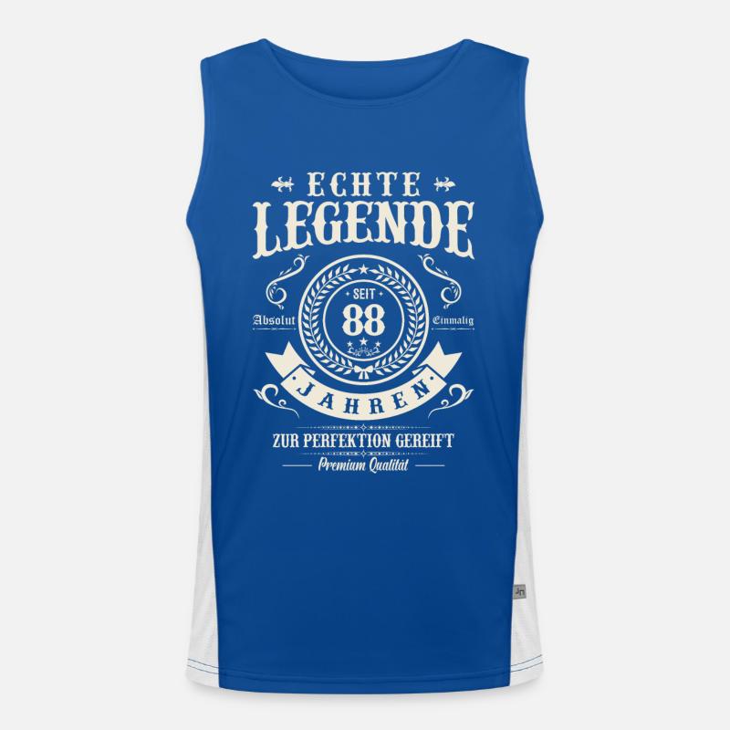 88 Jahre Glück Funktionelles Kontrast-Tank Top für Männer 