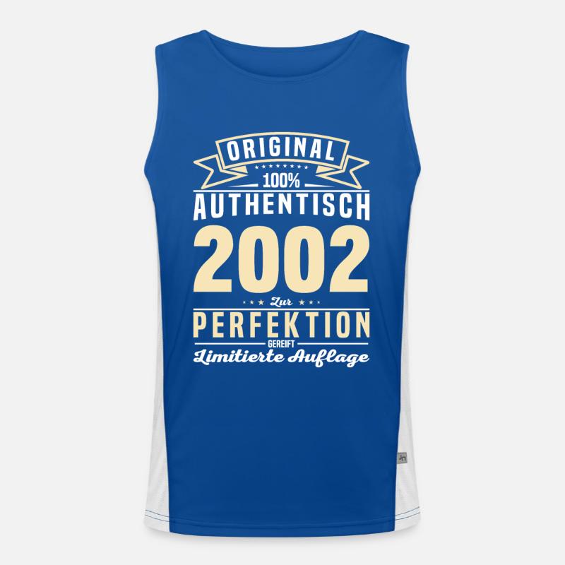 Authentisches 2002 Geburtstagsgeschenk Funktionelles Kontrast-Tank Top für Männer 