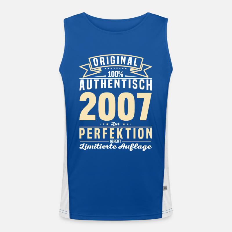 Einzigartiges 16/17. Geburtstagsgeschenk '07 Funktionelles Kontrast-Tank Top für Männer 