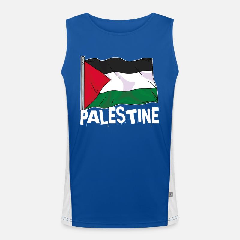 Fier du drapeau de la Palestine Débardeur respirant contrasté Homme 