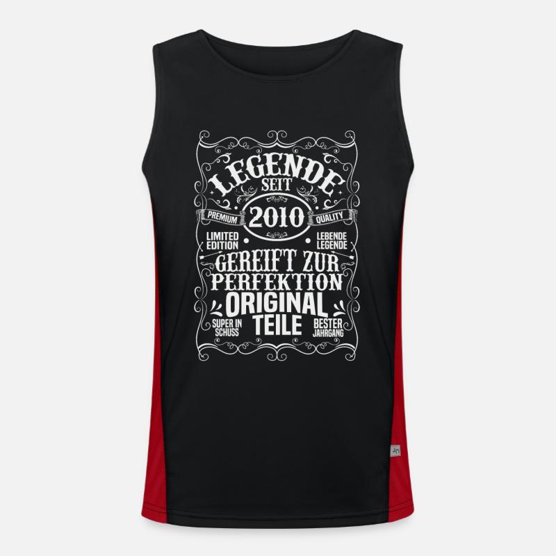 Legende Seit 2010 Funktionelles Kontrast-Tank Top für Männer 