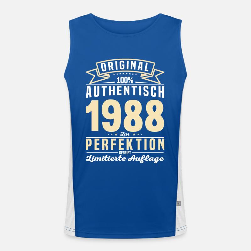 Authentisch seit 1988 Funktionelles Kontrast-Tank Top für Männer 