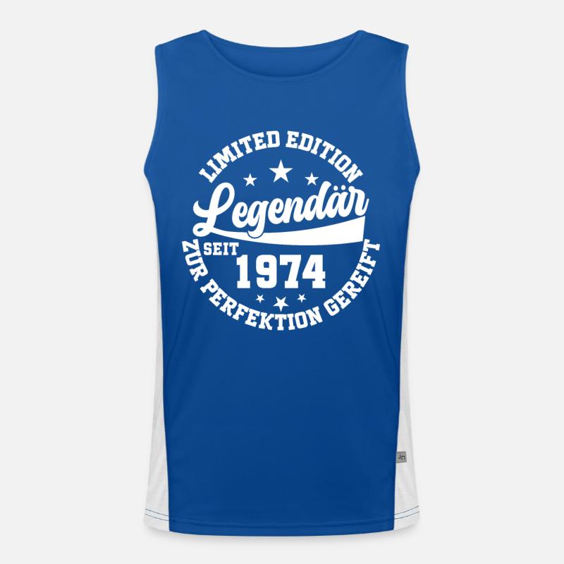 Legendar Seit 1974 Funktionelles Kontrast-Tank Top für Männer 