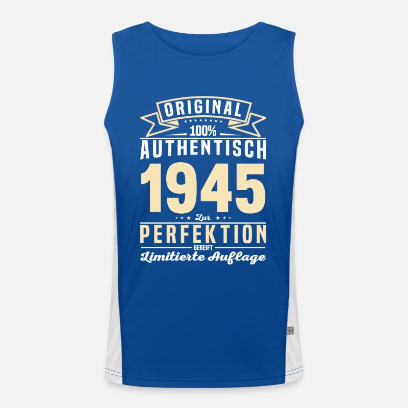 Authentisches Geburtstagsgeschenk 1945 Funktionelles Kontrast-Tank Top für Männer 