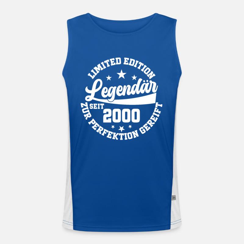 Vintage Legenden seit 2000 Funktionelles Kontrast-Tank Top für Männer 