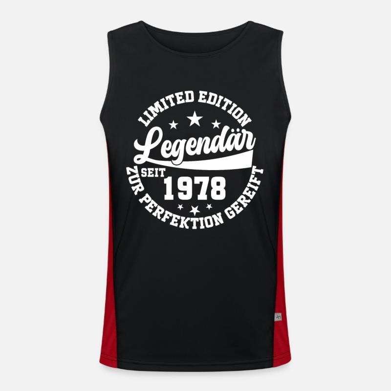 Vintage Legenden seit 1978 Funktionelles Kontrast-Tank Top für Männer 
