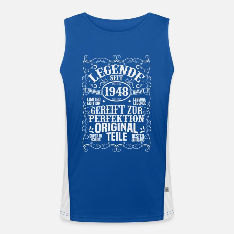 Ewige Legende von 1948 Funktionelles Kontrast-Tank Top für Männer 