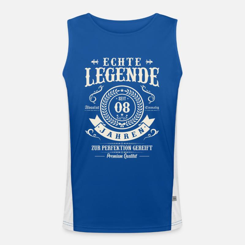 Echte Legende - 8 Jahre Perfektion Funktionelles Kontrast-Tank Top für Männer 