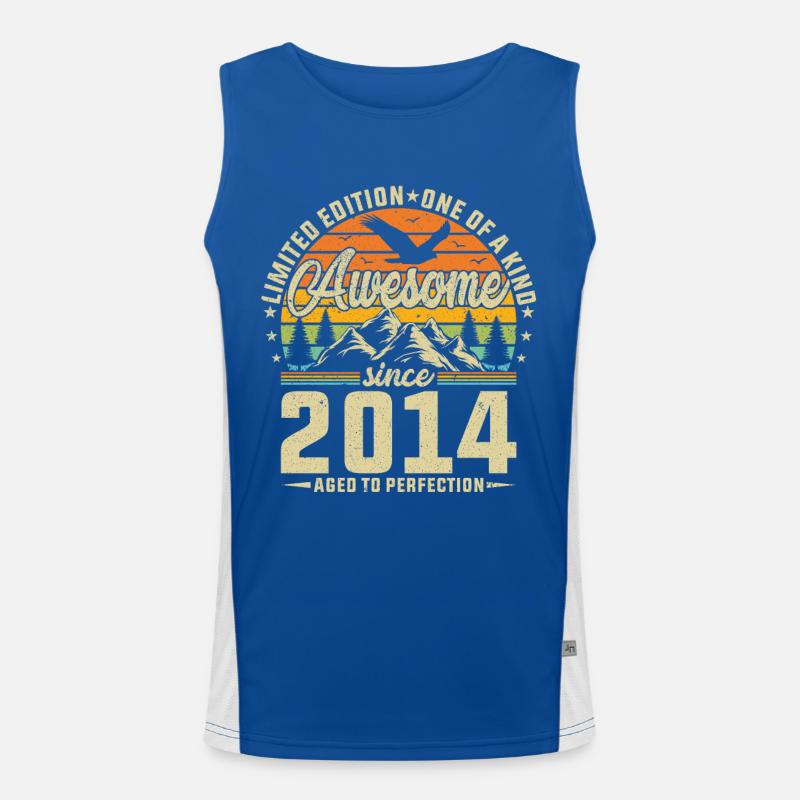 2014 Vintage Birthday Men's Functional Contrast Tank Top 