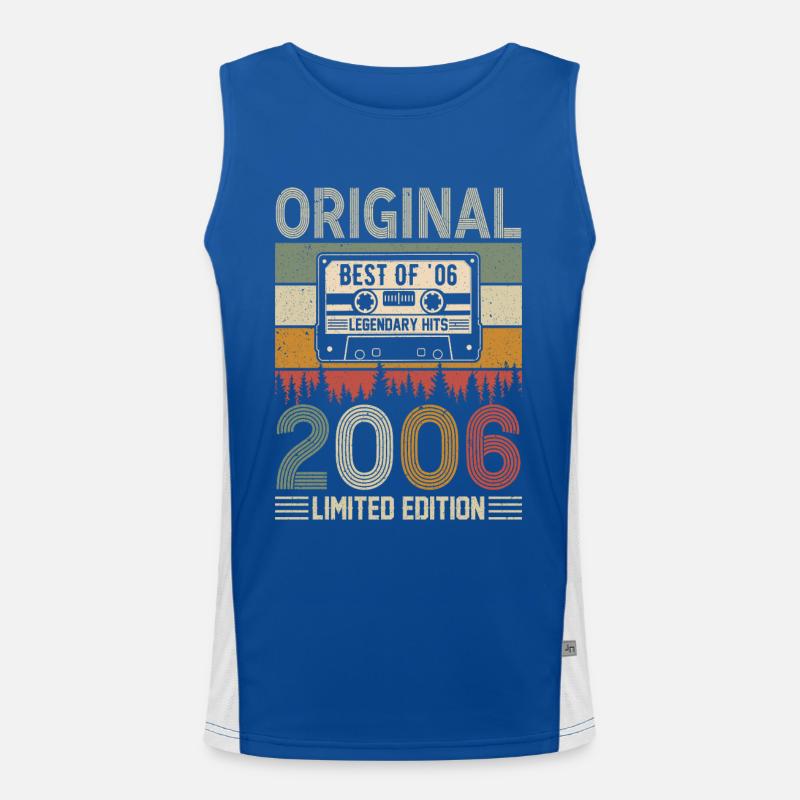 Original 2006 Geburtstag Funktionelles Kontrast-Tank Top für Männer 