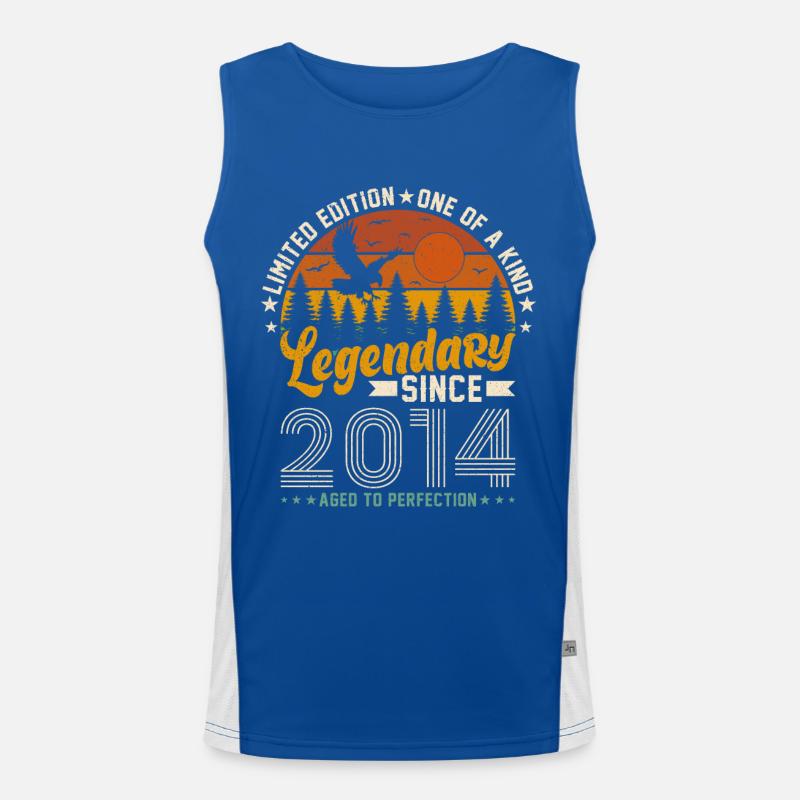 2014 Retro Geburtstag Funktionelles Kontrast-Tank Top für Männer 