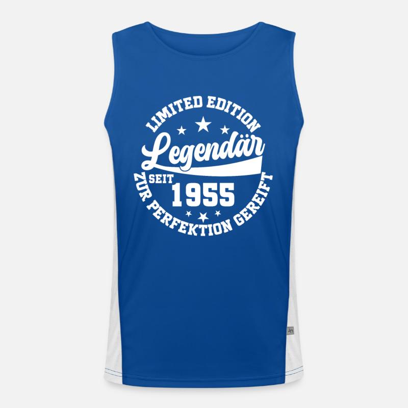 1955 Geburtstagsshirt Funktionelles Kontrast-Tank Top für Männer 