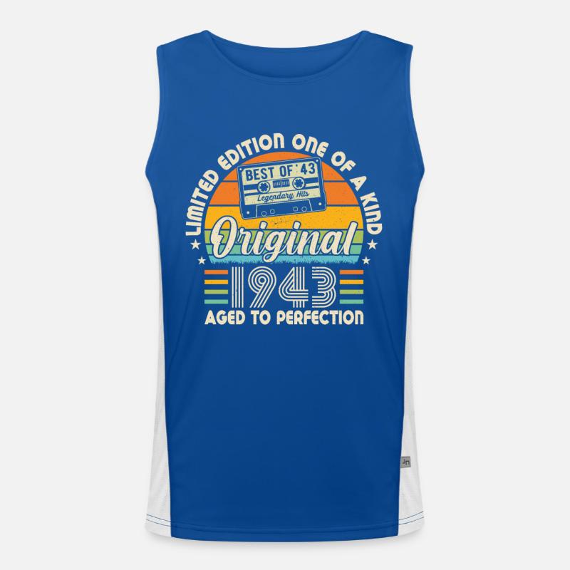 1943 - 80th birthday present Men's Functional Contrast Tank Top 