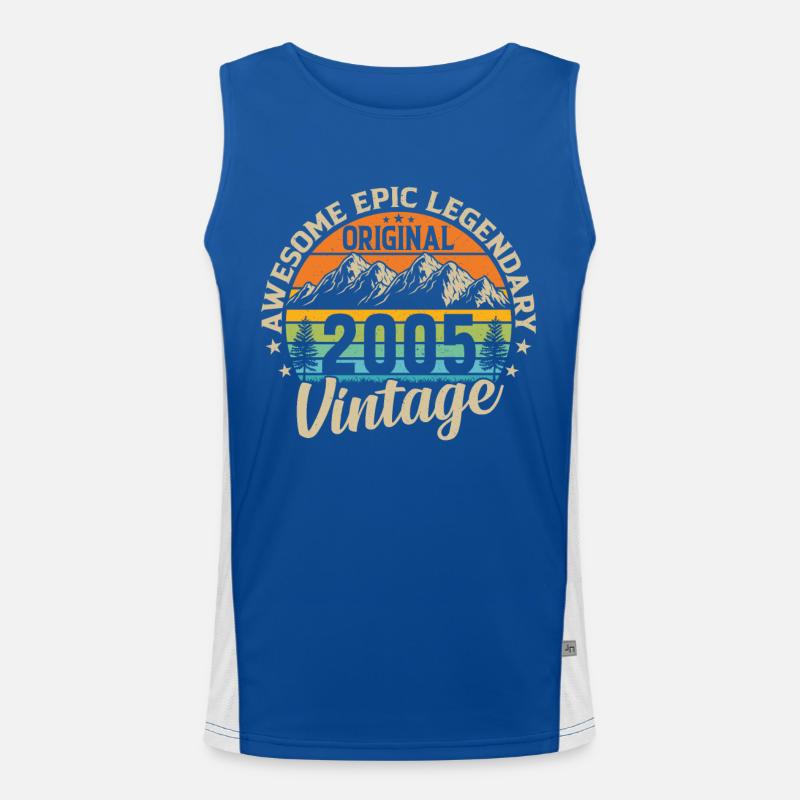 Unique 2005 Birthday Tea Men's Functional Contrast Tank Top 