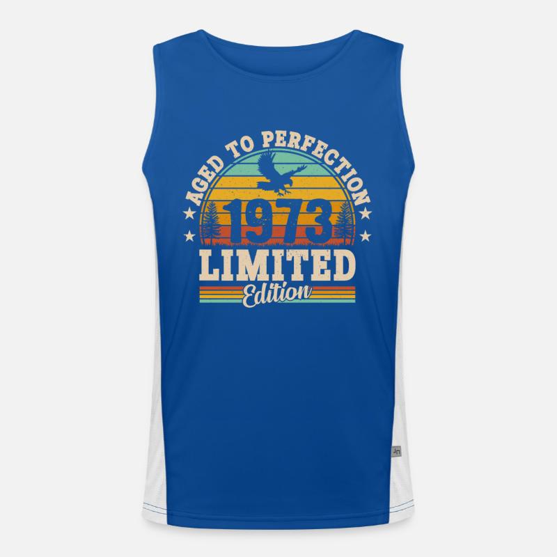 1973 Retro Birthday Men's Functional Contrast Tank Top 