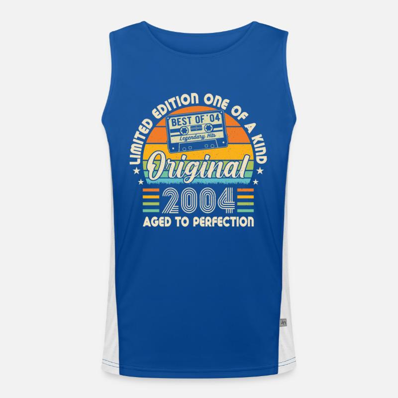 2004 Geburtstag Funktionelles Kontrast-Tank Top für Männer 