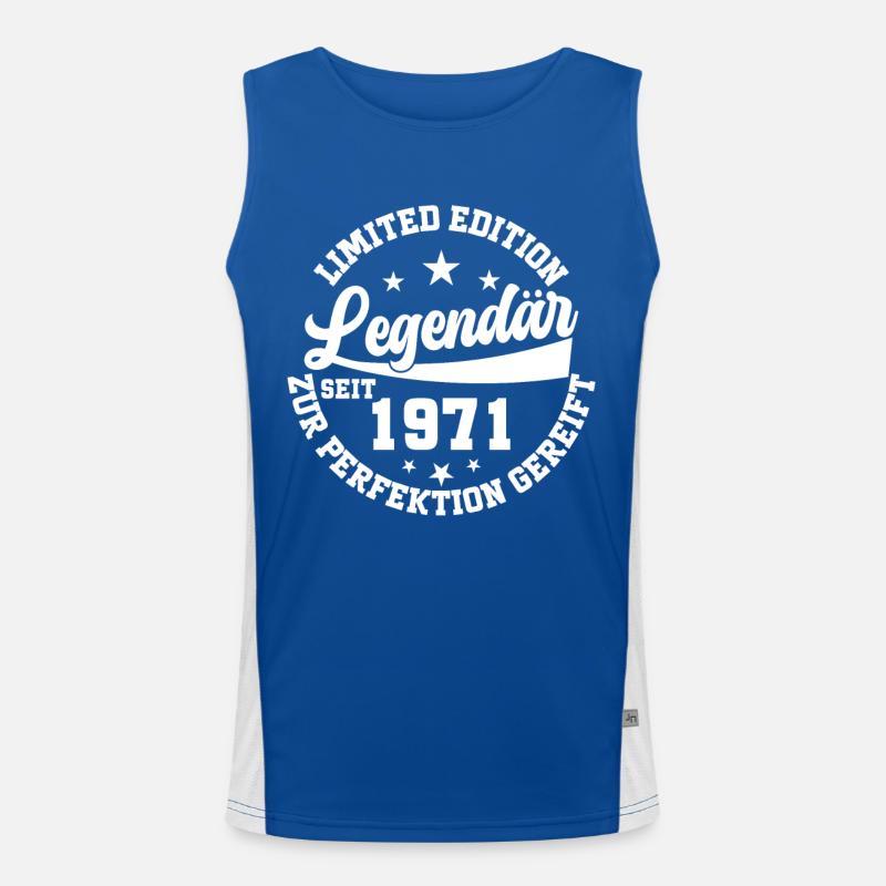 Legendär seit 1971 Geburtstag Funktionelles Kontrast-Tank Top für Männer 
