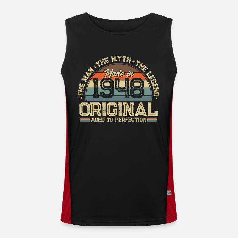 1948 Geburtstag Funktionelles Kontrast-Tank Top für Männer 