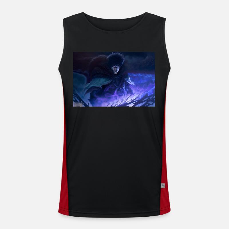 Fierce Warrior in the Dark Men's Functional Contrast Tank Top 