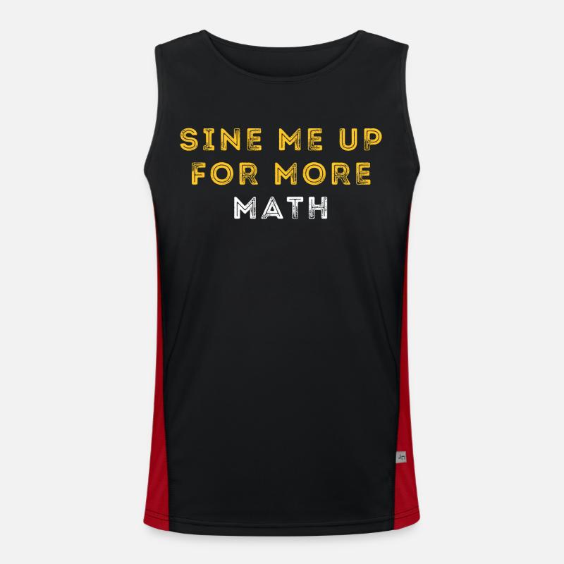 Funny Trigonometry Math Pun | Mathematician - Men's Functional Contrast Tank Top - black/red