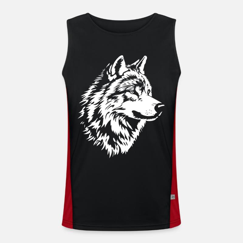 Visage de loup Débardeur respirant contrasté Homme 