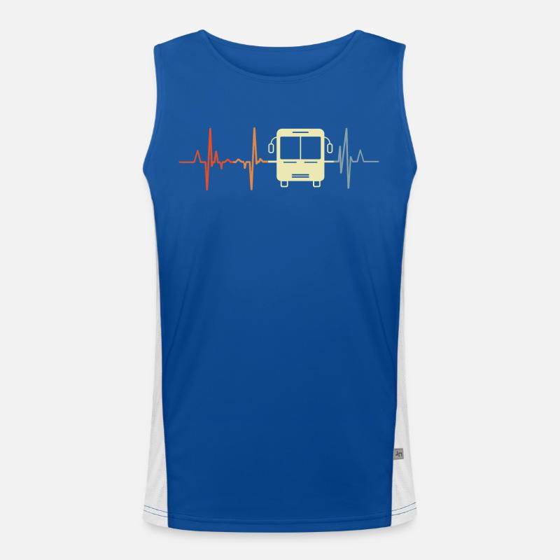 Bus Herzfrequenz Funktionelles Kontrast-Tank Top für Männer 
