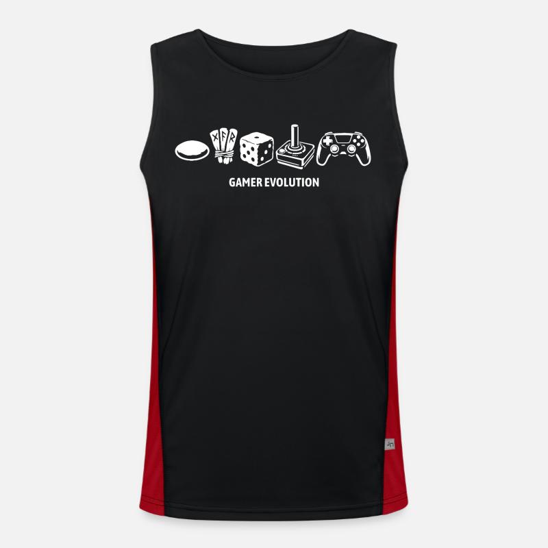 Controller Evolution | Gamers - Men's Functional Contrast Tank Top  - black/red