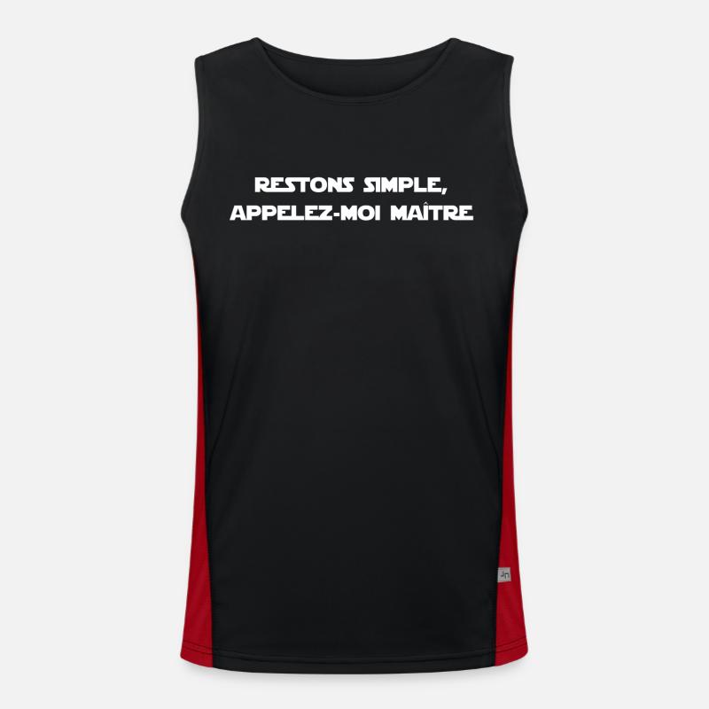 Call me master (gift) - Men's Functional Contrast Tank Top  - black/red