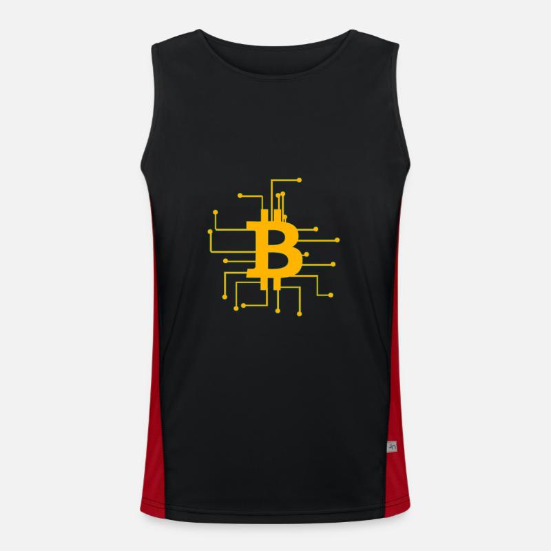 Bitcoin Débardeur respirant contrasté Homme 