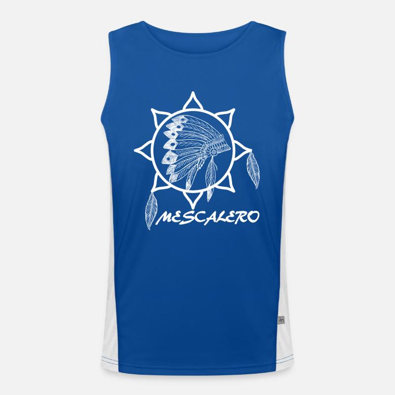 Mescalero Apache Indianer - White Funktionelles Kontrast-Tank Top für Männer 